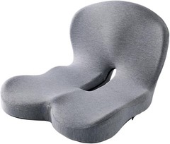 Orthopedic Memory Foam Car Seat Cushion for Sciatica & Back Pain Relief – Grey