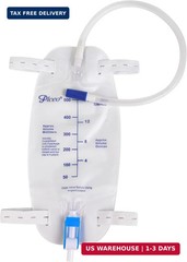3 Pack Easy-Tap Catheter Leg Bag Urinary Drainage Bag, 500ml, Anti-Reflux Valve,
