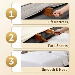 Mattress Lifter Tool for Changing Sheets, Acacia Wood Mattress Lifter Tool Ma…