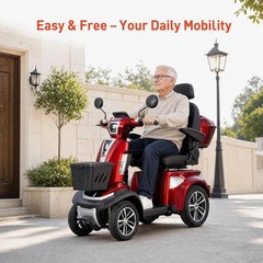 HS4W-B1R 500W Heavy Duty Mobility Scooters Outdoor 48V Maximum Range 25-37 Miles