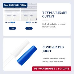 10 Pack Urinary Drainage Bags 1000ML Catheter Bags with Anti-Reflux Valve | Cath