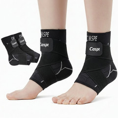 Caspe 2X Ankle Brace Support Compression Sleeve Fasciitis Pain Relief Foot Wrap