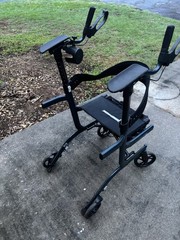 Blue Upright Walker For Seniors. Used Once. Comes With Tote bag.