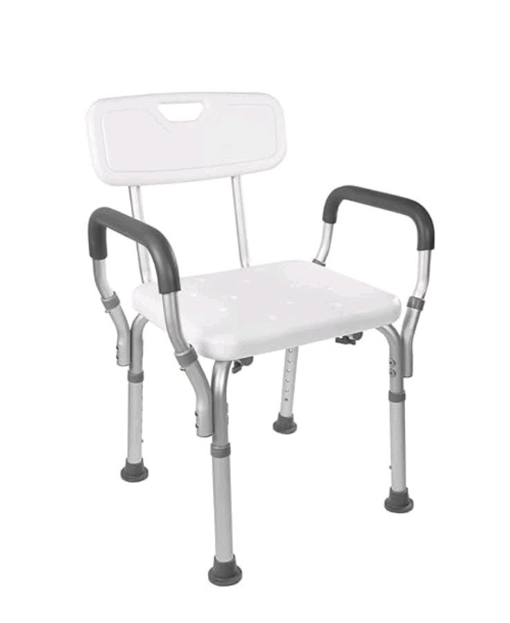 Vaunn Medical Deluxe Spa Shower Chair with Arms and Back, Bath Seat for Seniors