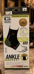 Compression Ankle Support Sleeve Size Large Black Green Left or Right Ankle