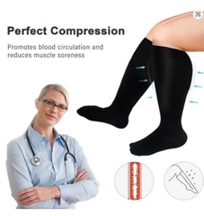 2XL-7XL Plus Size Compression Socks Over Support Stockings Women Men