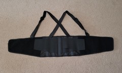 DJ Orthopedics Back Brace Support, Adjustable Shoulder Straps, Medium, Black