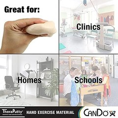 CanDo Theraputty Plus Hand Exercise Putty Set 6pcs 2oz Therapy Rehab