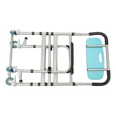 Elderly Shower Chair With Wheels Foldable Commode Chair Toilet Chair 330.69lbs