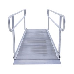 Titan Ramps 9′ 6” Wheelchair Entry Ramp with Handrails – 850 lb.
