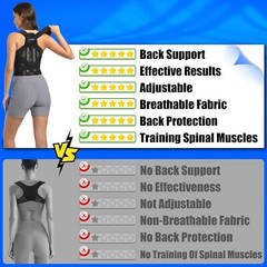 Adjustable Posture Corrector Low Back Support Shoulder Brace Belt for Men Women