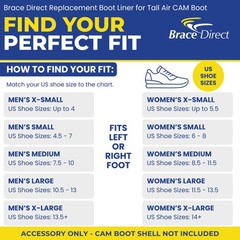 Brace Direct Tall Walking Boot Replacement Liner Air Pump Open Shell