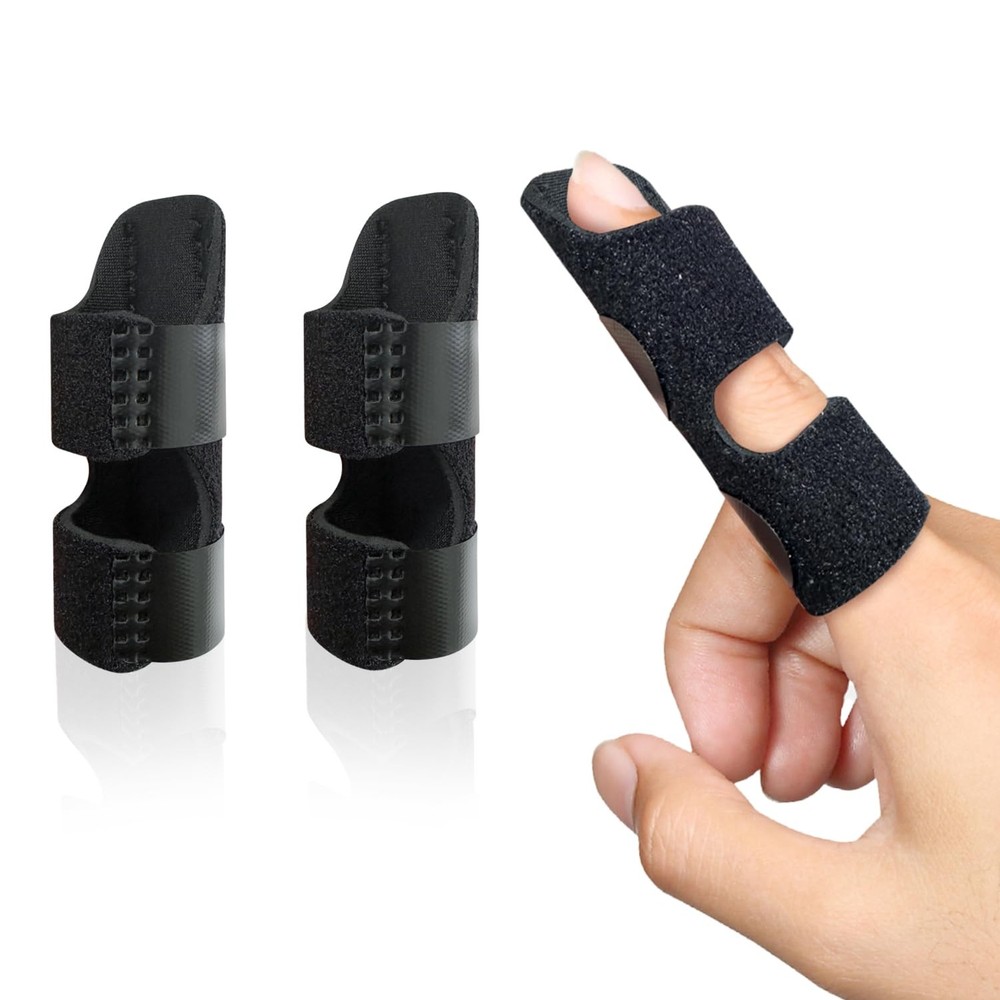 Bozenu Finger Splint, Universal Trigger Brace for One Size, Black
