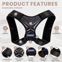 Posture Corrector Just for Women – Adjustable Back Brace – Full Spine Support &