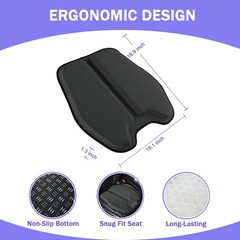 Soft Thin Gel Seat Cushion 1 for Car Office Wheelchair Tailbone Sciatica Relief