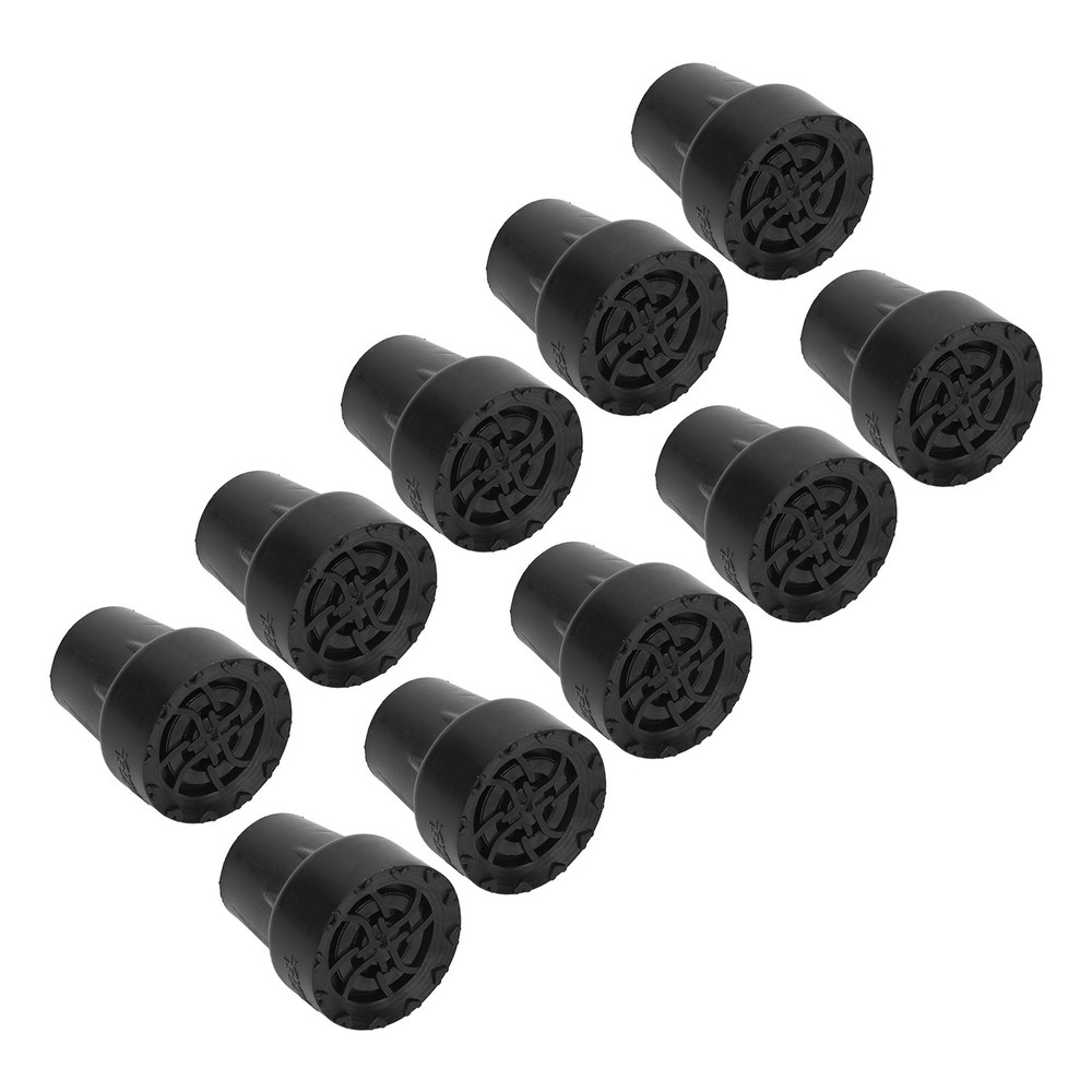 Black 10pcs Crutch Tip Rubber 19mm Inner Diameter Slip Resistance Universal WT