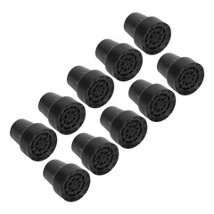 Black 10pcs Crutch Tip Rubber 19mm Inner Diameter Slip Resistance Universal WT
