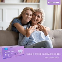 Commode Liners for Bedside Commode, Portable Toilet, Bed Pan, 100 Count Lavender