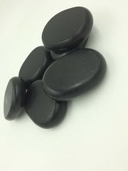 Personal Large Massage Stone Set Basalt Hot Rocks Stones, 2.36 In 3.15 In,Black,