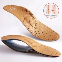 Orthotic Insoles Arch Support Flat Feet PU Leather Orthopedic Shoe Inserts