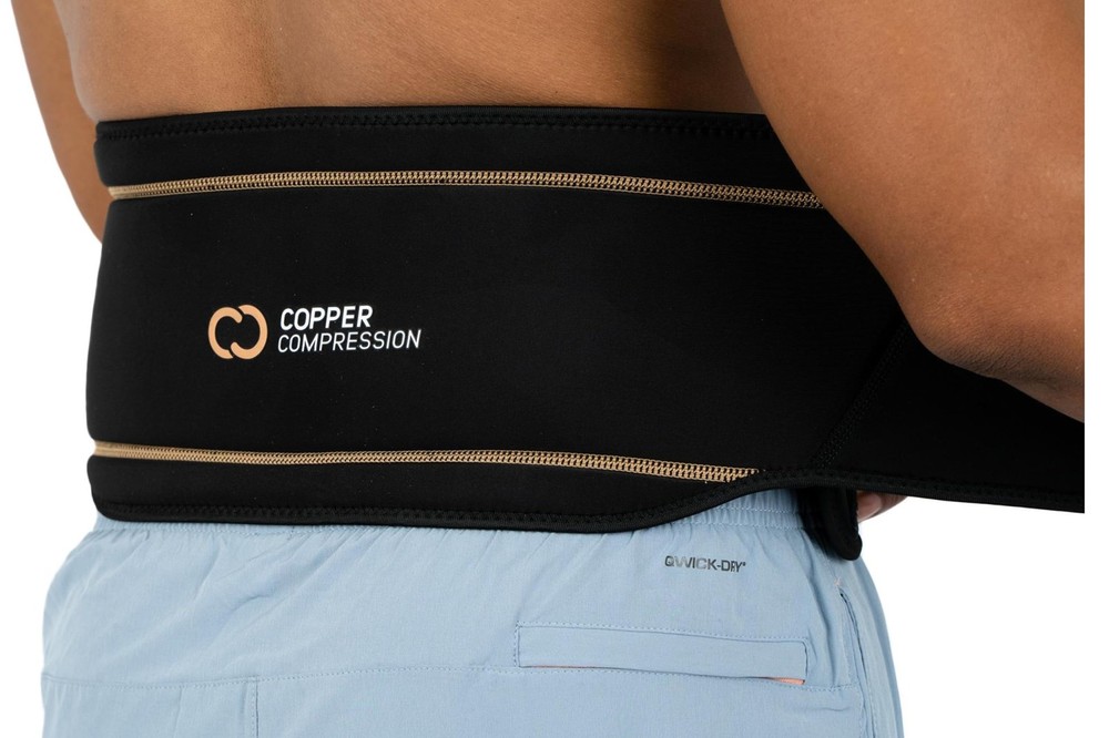 Copper Compression Back Brace. Infused Small/Medium (Pack of 1), Brown