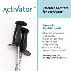 Urban Poling ACTIVATOR2®, Dark Gray/Cyan, 1 Pair – For Users Up to 6’4″