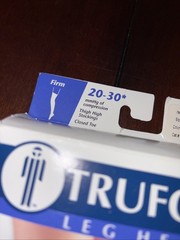 Truform Leg Compression Stocking 20-30mmHg Firm Black Size Large NEW