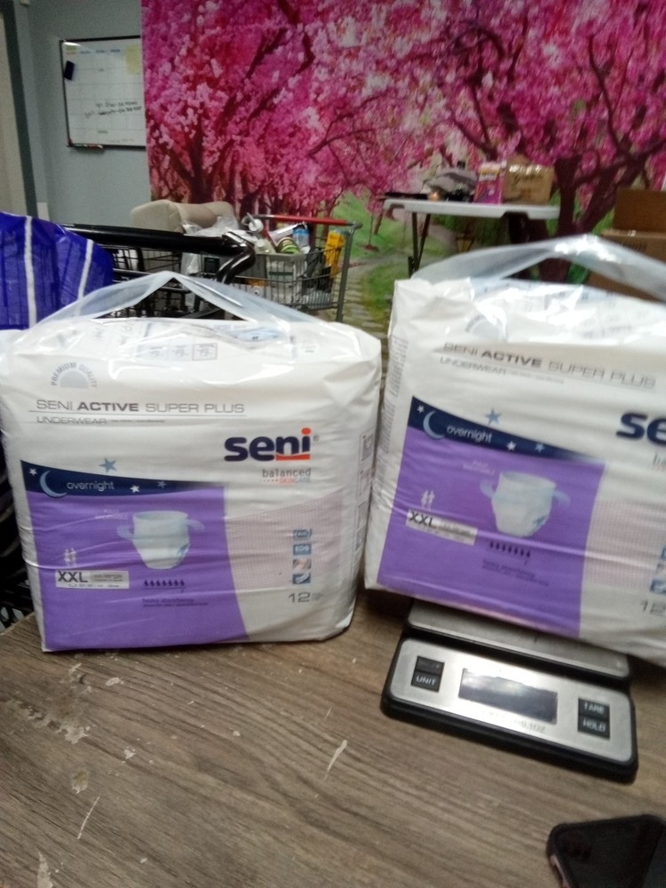 2 Pk, XXL 12ct. 24 Total, Seni Active Super Plus Underwear 681