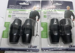 Drive Cane Tips 1/2″ Metal Reinforced 4 ct Black (RTL 10320BKB)