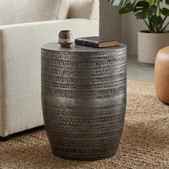Simplihome Johnsen – 15 Wide X 20 High Solid Iron Drum Accent In Antique