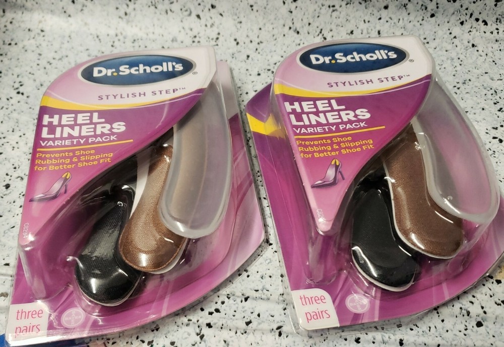 🌰 Dr. Scholl’s heel liners variety pack,Styles Step,Lot Of 2,New ‼️a