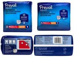 3 Packs Prevail Per-Fit Medium 20 Ct + 2 ValyaMed Wipes 50Ct + 2 Underpads 25Ct