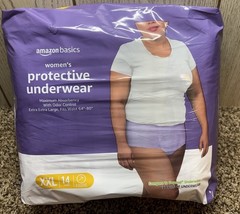Amazon Basics Women’s Protective Underwear. Size: XXL. 14 Pakc