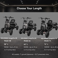 500/1000W Electric Mobility Scooter for Adults with Cargo Platform All Terrain