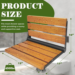 Folding Shower Seat Teak, Folding Shower Seat Wall Mounted, Foldable Shower Chai