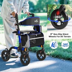 Walkers for Seniors, Rollator Walker with Seat