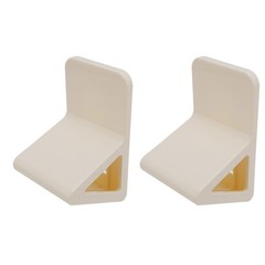 2 Pcs Shower Foot Rest No-Drill Wall Mounted For Shaving Legs (Cream Yellow)