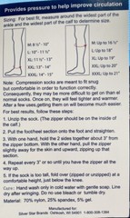 Silver Steps EZ Zip Open Toe Compression Socks, 20-30 mmHg L, XL, XXL, XXXL