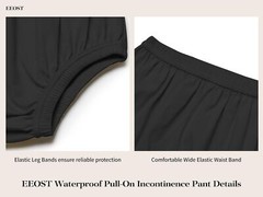 Adult Diaper Cover for Incontinence Noiseless Leak-Protection Underwear Plast…