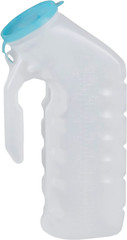 Male Urinal with Glow in the Dark Cover [32Oz Pack of 2] Portable Pee Bottles fo