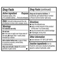 Amazon Basics First Aid Antiseptic, 10% Povidone Iodine 4 Fl Oz (Pack of 1)