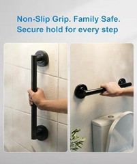 Shower Grab Bar Set, ADA Compliance Stainless Steel Handicap Grab Matte Black