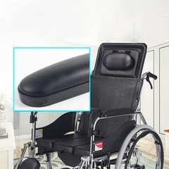 1 Pair Universal Wheelchair Armrest PU Leather Sponge Padded Arm Pads Replace…