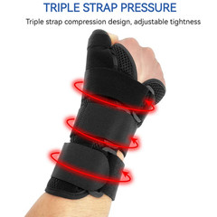 GOBYGO 1Pcs Adjustable Wrist Brace Steel Plate Wrist Brace Carbon Fiber Thumb St