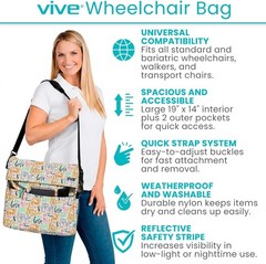 Adjustable Wheelchair Accessories Bag with Durable Nylon Material for Longevity