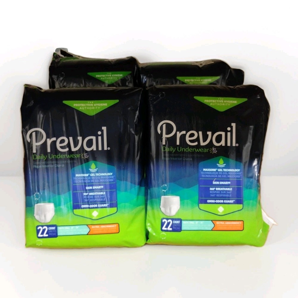 Prevail Daily Underwear Youth/ Size Small (20″-34″) Extra Absorbent 22ct! NEW