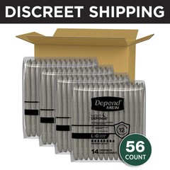 Depend Night Defense Incontinence Underwear for Men, Adult Diapers, L, 56 Count