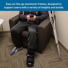 Lightweight Aluminum Crutches – Pair for Adults & Children