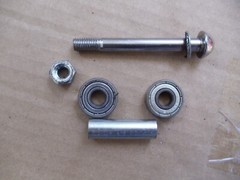 1 – STD24DDA Drive Sentra Heavy Wheelchair – Front Wheel Axle,Bearing,Spacer