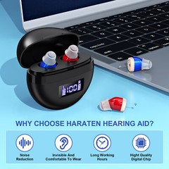 Pair Rechargeable Digital Invisible Hearing Aids Sound Voice Amplifier Mini ITE